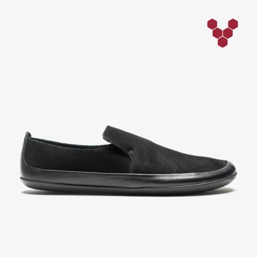 Vivobarefoot Opanka Womens Slip On Shoes Black UK RCDP